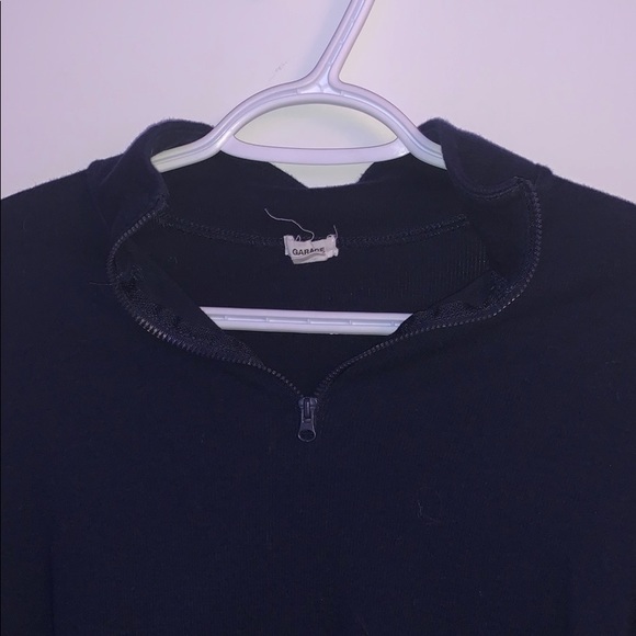 garage navy quarter zip long sleeve - Picture 2 of 3